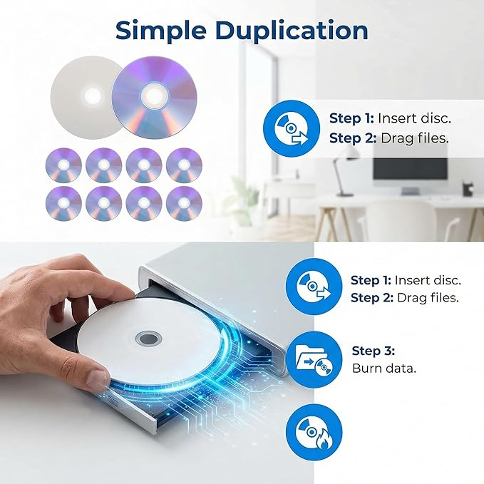 Milisten 10pcs Blank CD-RW Discs: Rewritable Compact Discs - Image 4