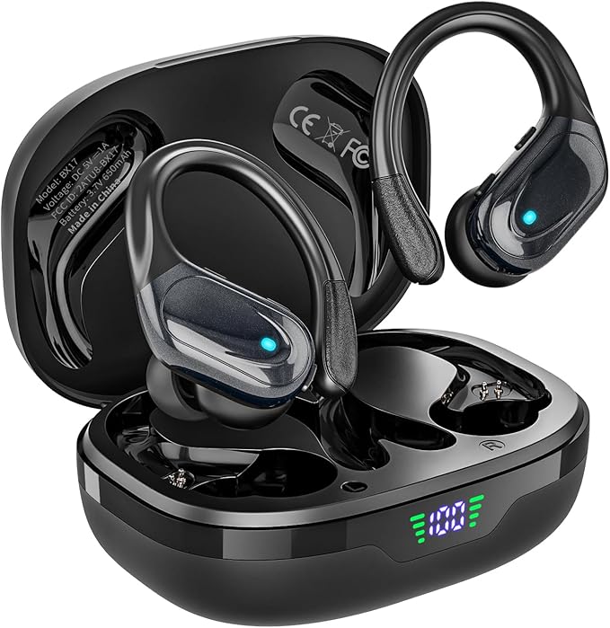 HAOYUYAN Wireless Earbuds, Sports Bluetooth Headphones, 80Hrs Playtime Ear Buds by HAOYUYAN