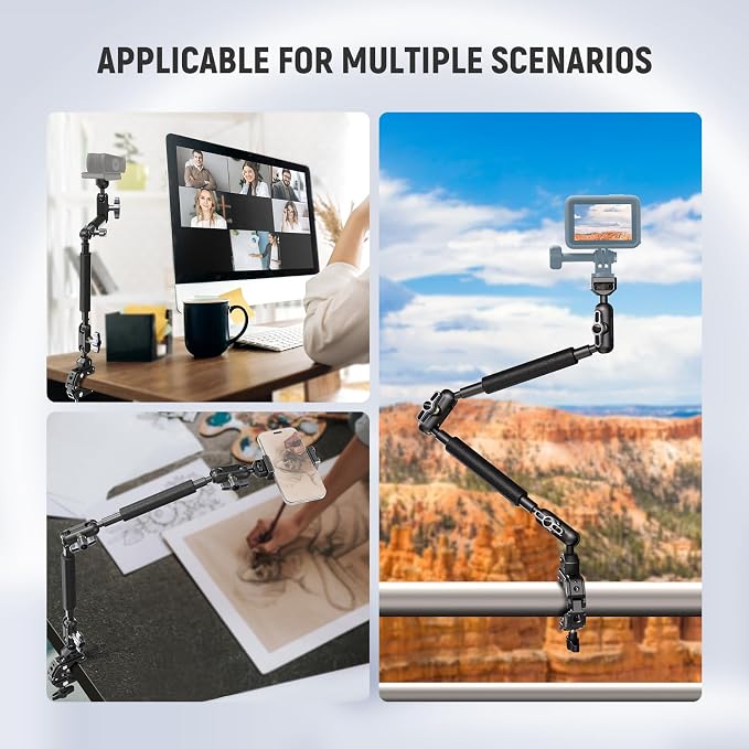 NEEWER 22" Magic Arm w Desk C Clamp, Overhead Camera Mount - Image 9