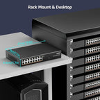 YuanLey 16 Port 2.5GB Umanaged Ethernet Switch, 16 x 2.5G Base-T Ports - Image 5