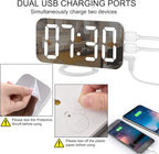 SZELAM Digital Clock Large Display, LED Electric Alarm Clocks Mirror Surface - Image 5