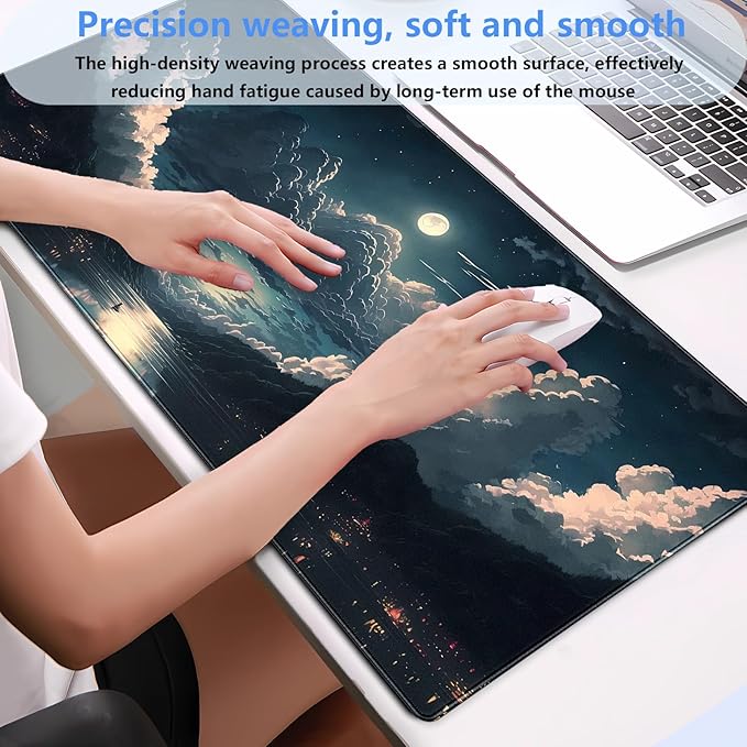 Anime Aesthetics Desk Mat Cloud Mouse Pad Gaming MousePad XXL Computer Mat Full - Image 4