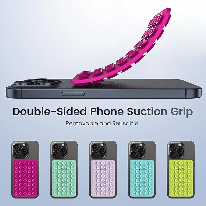 Silicone Double Sided Suction Phone Case Mount, Detachable Hands Free & Strong - Image 6