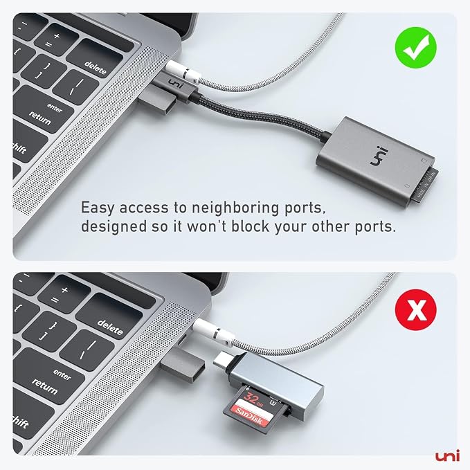 uni USB C SD Card Reader, Sturdy Micro SD Card Adapter, High-Speed USB Type C - Image 5