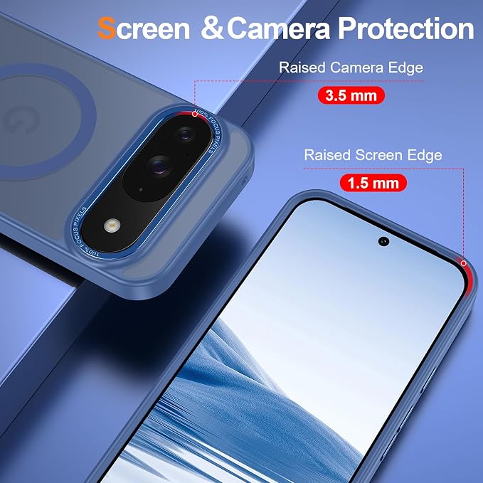 Magnetic for Google Pixel 9/Pixel 9 Pro Case, Shockproof Slim Translucent Matte - Image 3