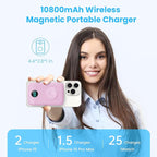 Magnetic Portable Charger 10800mAh, 4-in-1 Wireless Power Bank - Image 2