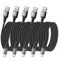 USB Type C Cable Fast Charging, 5 Pack Braided C Charger Cables Compatible by Dasku
