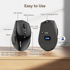 TECKNET Wireless Mouse Jiggler, USB-C Rechargeable Mouse, Silent Mouse Quiet - Image 8
