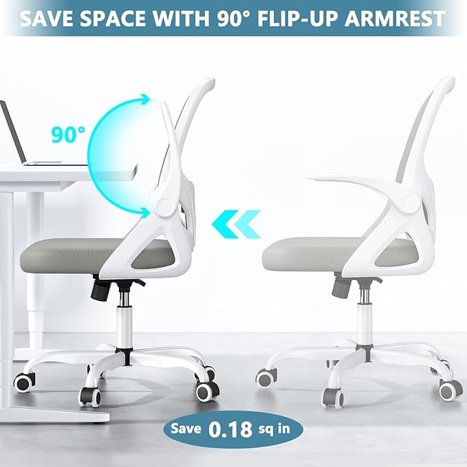 Home Desk Chair with Back Supportive Lumbar Support, Breathable Double Mesh - Image 5