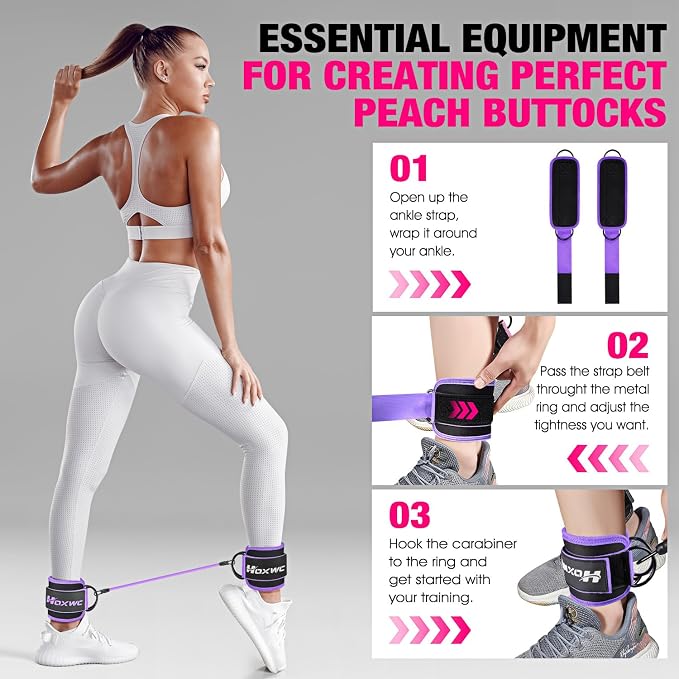 Ankle Resistance Bands with Cuffs, Ankle Bands - Image 5