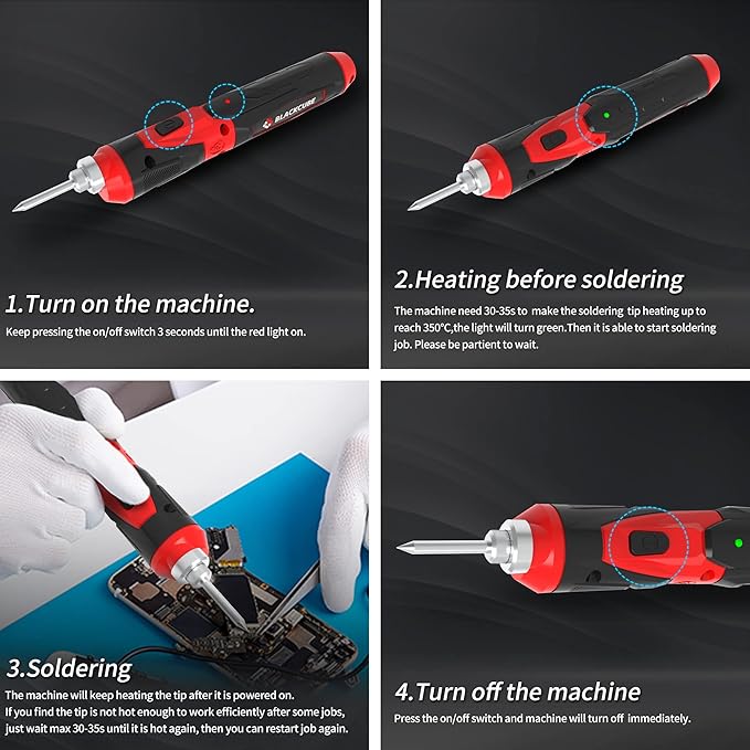 BLACKCUBE Cordless Soldering Iron Kit - Image 7