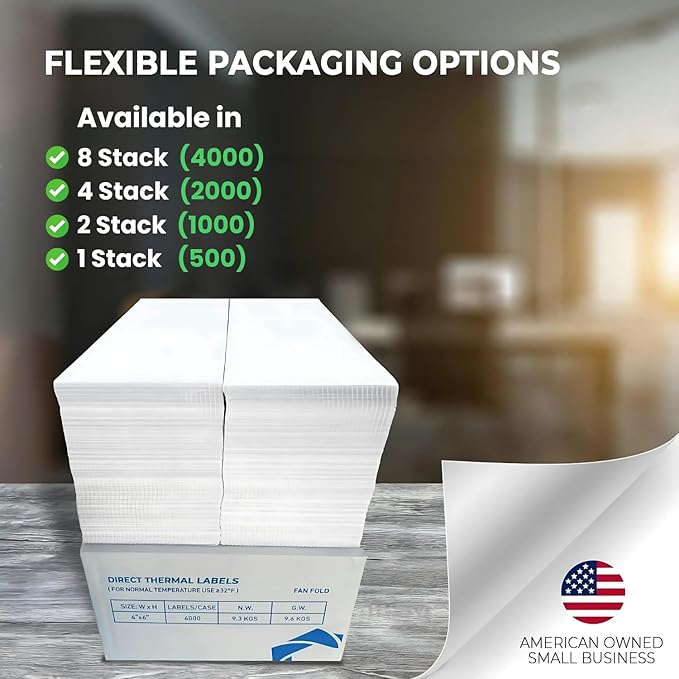 Rockin Rolls Direct Thermal Shipping Labels 2 Packs of 500-4x6 Thermal Labels - Image 2