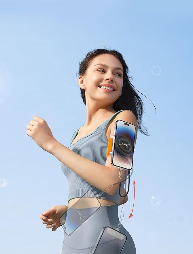 TOPGO Running Phone Holder for iPhone Magnetic Wrist Phone Holder, Magsafe - Image 5