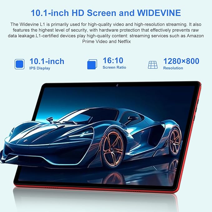 Android 14 Tablet 10 Inch Tablets, 20GB+128GB/1TB Expandable, Tablets - Image 5