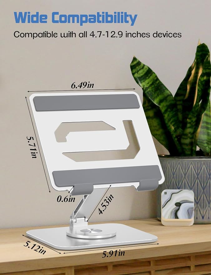 Tablet Stand Holder with 360°Rotating Base - Image 6