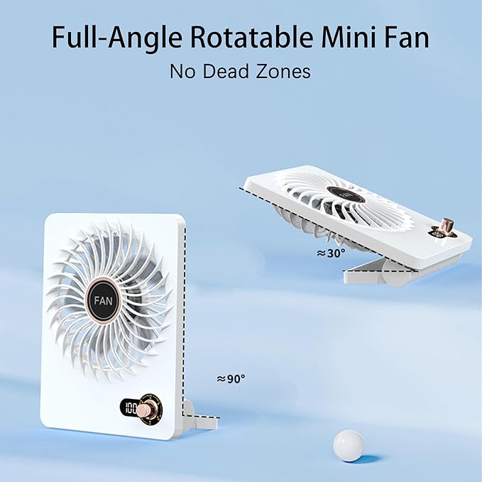 Mini Portable Fan, Silent Rechargeable Desk & Handheld - Image 5