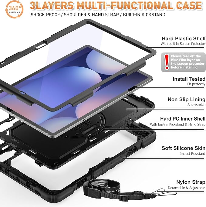 Timecity Case for Samsung Galaxy Tab S10 Plus/ S9 FE Plus/ S9 Plus 5G Tablet - Image 7