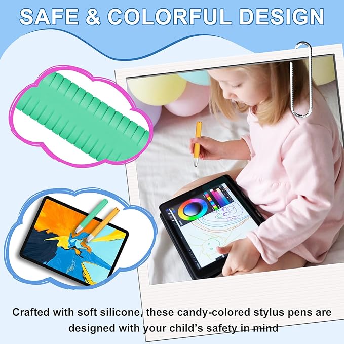 2pcs Kid-Friendly Stylus Pens for Touch Screens, Tablet Stylus Pen - Image 4