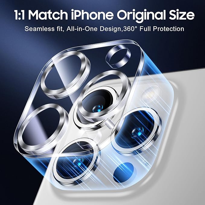 UniqueMe Compatible for 3 Pack iPhone 15 Pro/iPhone 15 Pro Max Camera Lens - Image 5