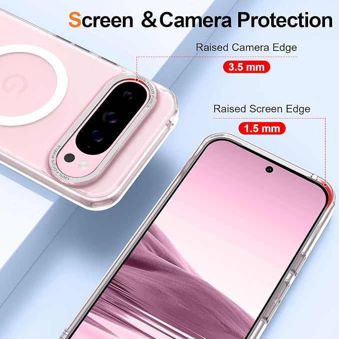 Magnetic for Google Pixel 9 Pro XL Case, Shockproof Slim Translucent Matte - Image 3