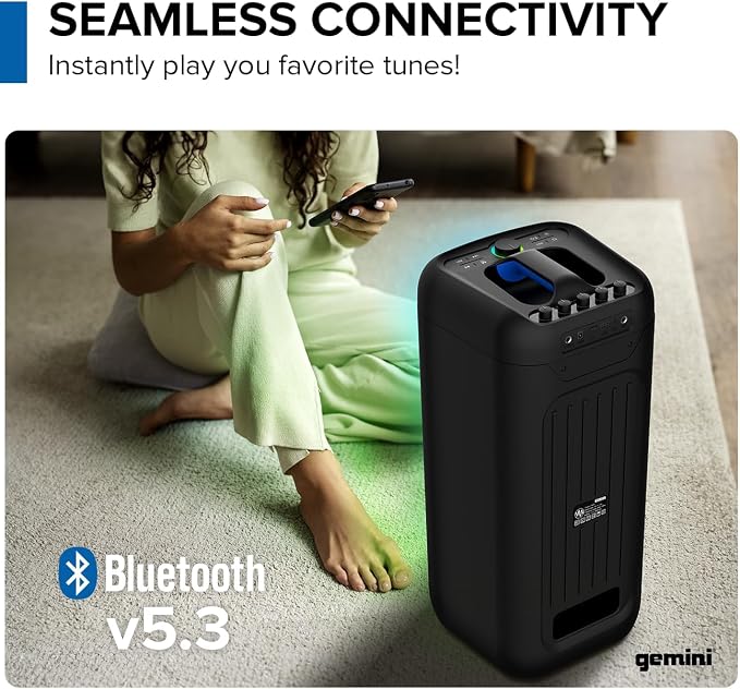 Gemini 200W Portable Bluetooth Party Speaker - Image 3