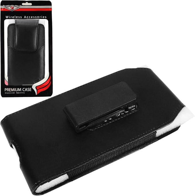 Leather Cell Phone Holster for T-Mobile REVVLRY+, REVVL 4, AT&T Fusion Z - Image 8