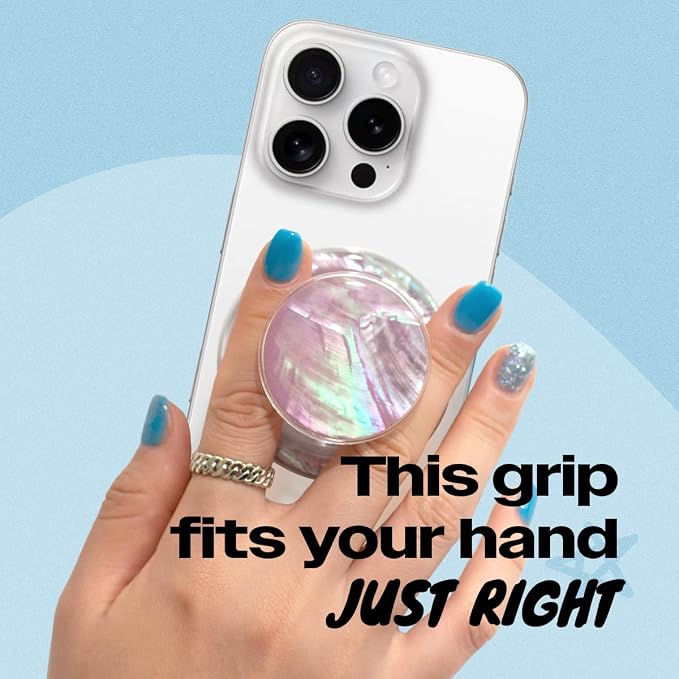 OnTheGrip Cute Natural Seashell Design Round Shape Collapsible Mobile Phone - Image 2
