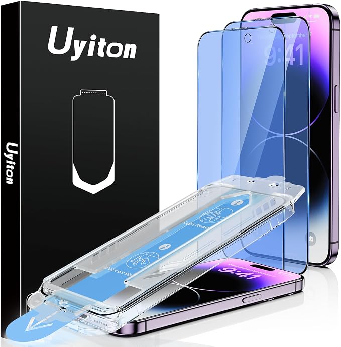 Uyiton Anti-Blue Light for iPhone 14 Pro Max Screen Protector by Uyiton