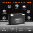 DKL9 450A LiFePO4 Motorcycle Lithium Battery, 12V 3Ah Powersports Battery - Image 4