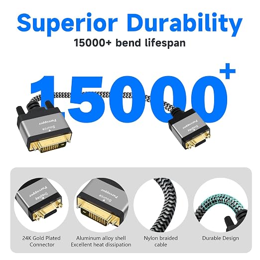 Active Digital Signal DVI to VGA Cable Adapter 2Pack, DVI-D 24+1 Male to VGA - Image 2