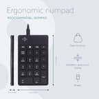 R-Go Number Pad Keyboard, USB-C/A Wired, Mini Numeric Keypad - Image 3