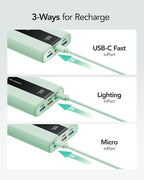 VRURC Power Bank, 20000mAh Portable Charger Fast Charging, Compact Travel - Image 7