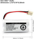 BT183342 BT283342 BT166342 BT266342 BT162342 BT262342 Cordless Phone Battery - Image 3