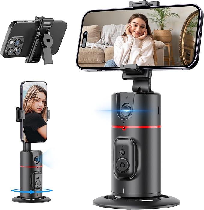 Auto Face Tracking Tripod, No App, Smart Shooting Phone Holder by QIRITA