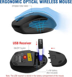 Wireless Keyboard Mouse Combo, EDJO 2.4G Full-Sized Large Wireless Keyboard - Image 4
