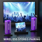 Ortizan Portable Bluetooth Speaker: IPX7 Waterproof, 24W Loud Sound, Deep Bass - Image 3