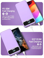 Portable Charger with Built in Cables and Wall Plug, Portable Charger 20000mAh - Image 4