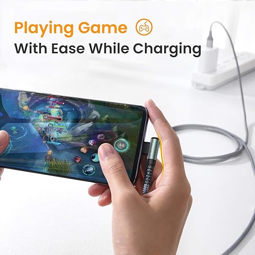 AINOPE 2-Pack USB to USB C Cable 3.1A Fast Charge, Right Angle Type C Charging - Image 4
