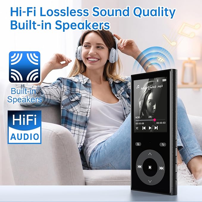 MP3 Player with Bluetooth 5.3, No Storage Music Player with 2 TF Card Slots - Image 6