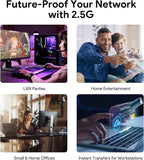 2.5G Ethernet Switch, 8 Ports Multi-Gigabit Ethernet Switch, Plug & Play - Image 5