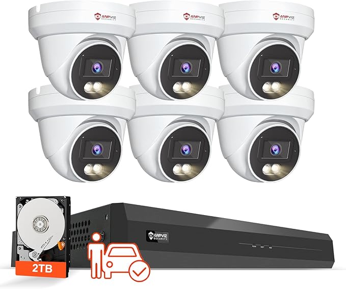 Anpviz 8CH 4K PoE Security Camera System, Smart Dual Light Color Night Vision by AnpvizSecurity