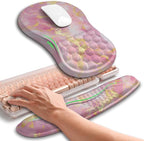 Hokafenle 2in1 Combination, Wave Keyboard Wrist Rest and Ergonomic Curvature by Hokafenle