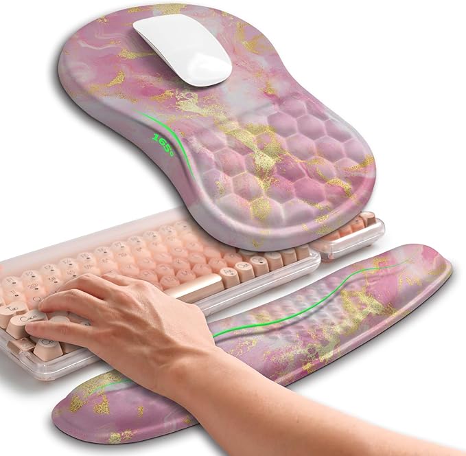 Hokafenle 2in1 Combination, Wave Keyboard Wrist Rest and Ergonomic Curvature by Hokafenle