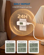 DEWENWILS 24 Hour Programmable Digital Timer Outlet, Timers - Image 3