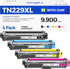TN229XL Toner Cartridge Set 4-Pack Replacement by KingKJInkToner