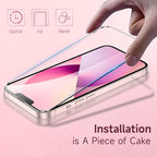Fotbor for iPhone 16e/13/13 Pro/14 Screen Protector Glass, 9H Tempered Glass - Image 2