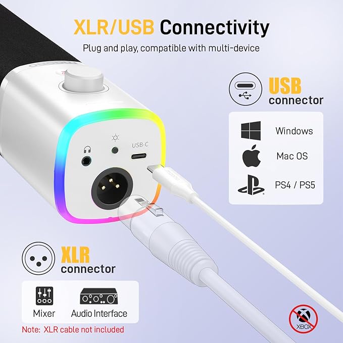 MAONO XLR/USB Gaming Microphone Kit: Dynamic PC Mic - Image 6