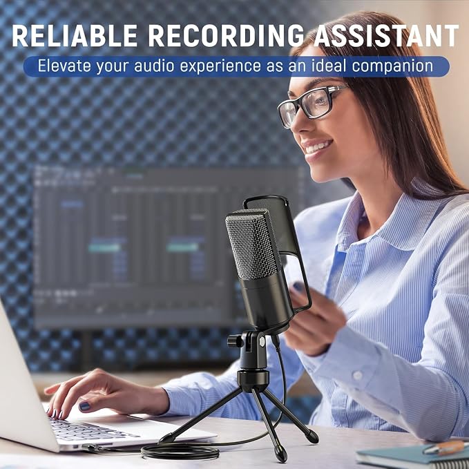 FIFINE Podcast Recording Microphone, PC USB Condenser Microphone - Image 7