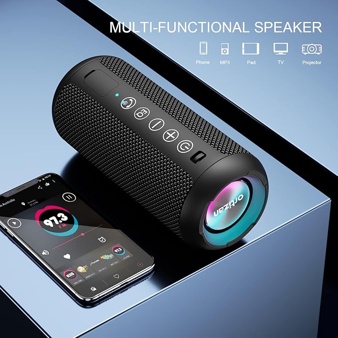 Ortizan Portable Bluetooth Speaker, IPX7 Waterproof, Big Sound and Deep Bass - Image 8