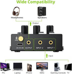LiNKFOR 2 Channel 3.5mm Audio Mixer Stereo Audio Mixer Support RCA Input and - Image 3